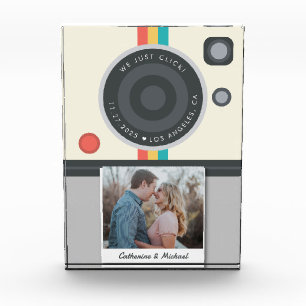 Instant Camera Couple Photo Unique Wedding Block