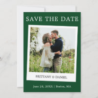 Instant Camera Style Couple Photo Green