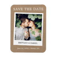 Instant Camera Style Photo Kraft Save The Date