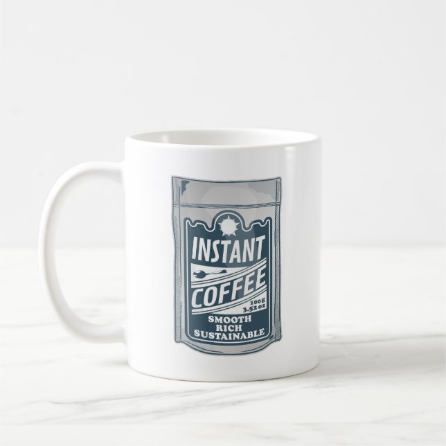Instant coffee pop art illustration coffee mug (Left)