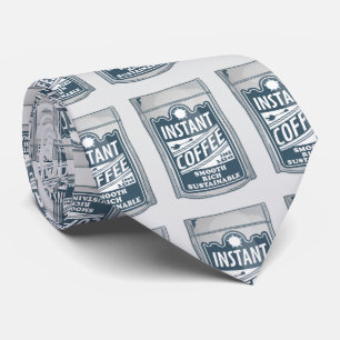 Instant coffee pop art illustration tie