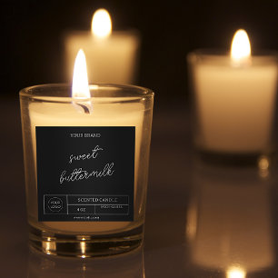 Instant Download Black Candle Labels Invitation