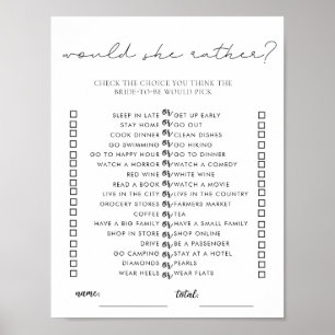 Instant Download Bridal Shower Game  Poster