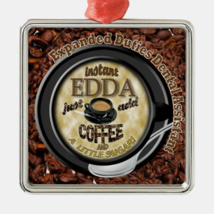 INSTANT EDDA ADD COFFEE METAL TREE DECORATION