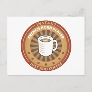 Instant French Horn Player Postcard