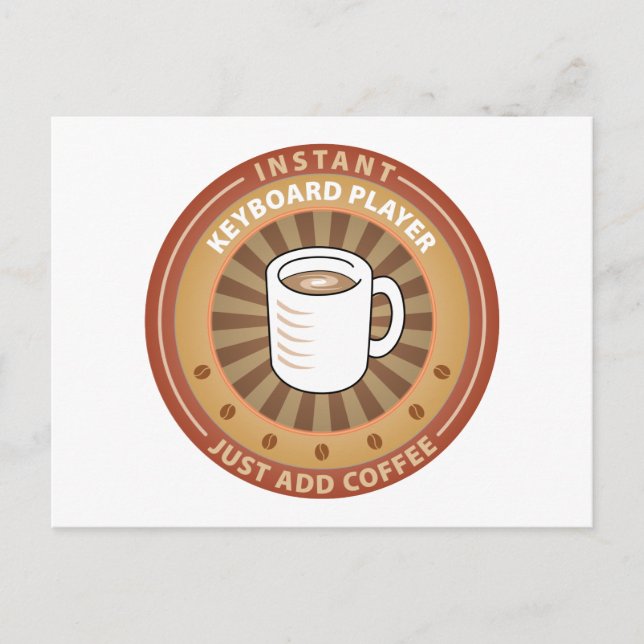 Instant Keyboard Player Postcard (Front)