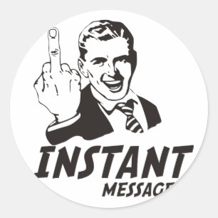 INSTANT MESSAGE CLASSIC ROUND STICKER