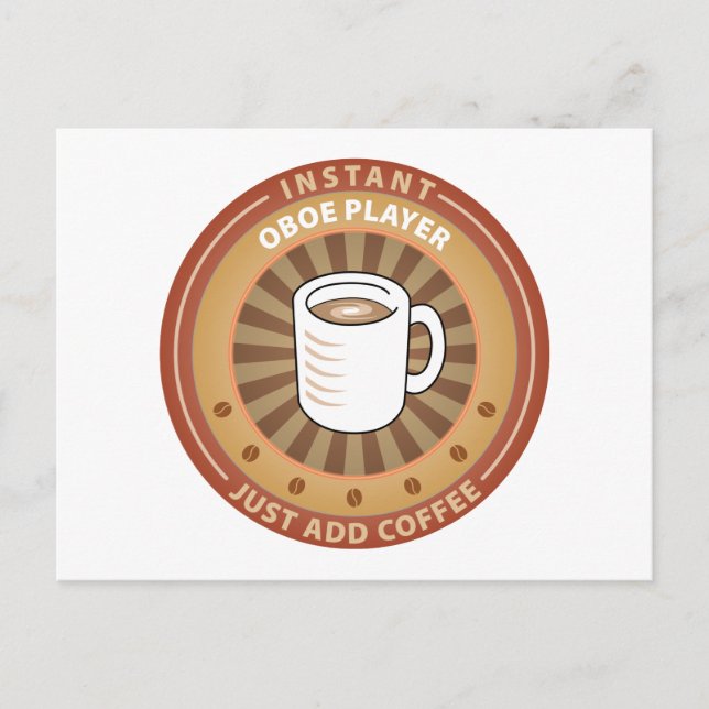 Instant Oboe Player Postcard (Front)