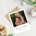 Instant Photo 2 Save the Date - White Invitation<br><div class="desc">Get your guests excited for your beautiful wedding by sending your modern & Chic Instant Photo 2 Save the Date - White Save the Date Cards with your photo & modern calligraphy.</div>