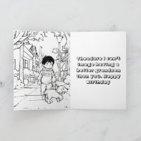 Instant photo anime kids colouring birthday