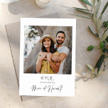 Instant Photo Be My Man of Honor Proposal Invitation<br><div class="desc">Have a little fun with asking your friend/family member to join your wedding party with your custom Instant Photo Be My Man of Honor Proposal Card.</div>