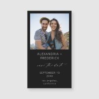  Instant Photo Black Chic Save the Date Magnet SM 