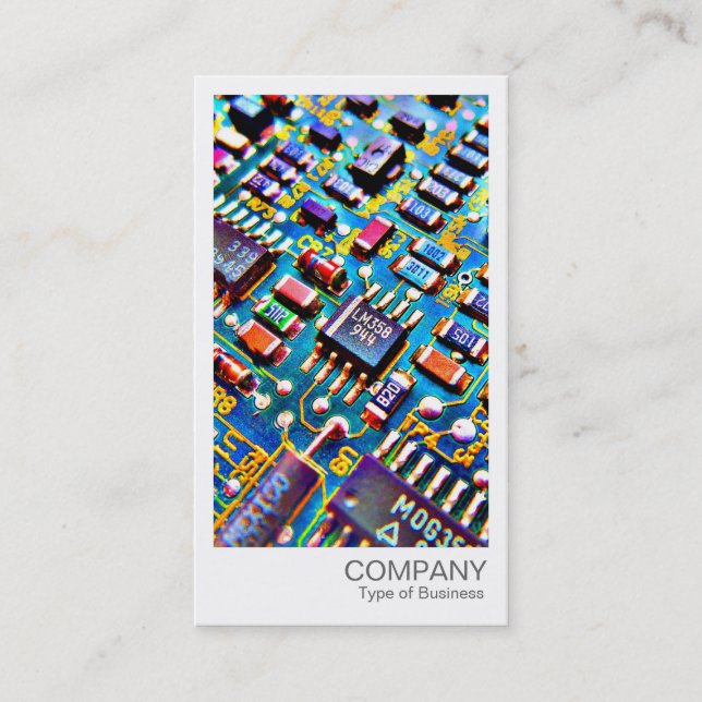 Instant Photo - Colourful Circuits Business Card (Front)