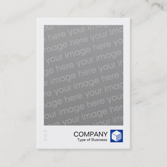 Instant Photo - Logo Panel - Navy Business Card (Front)