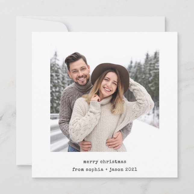 Instant Photo Look | Merry Christmas Holiday Card (Front)