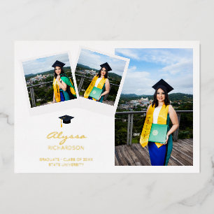 Instant Photo Multi 3 Graduation Foil Announcement