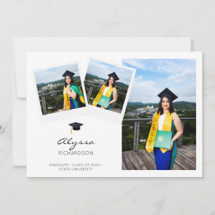 Instant Photo Multi 3 Hat Graduation Announcement