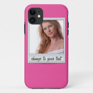 instant photo - photoframe - on hot pink Case-Mate iPhone case