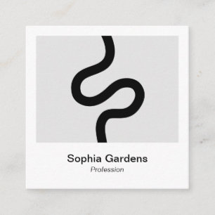 Instant Photo Style - Curvy Line 02 Square Business Card