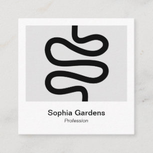 Instant Photo Style - Curvy Line Square Business Card