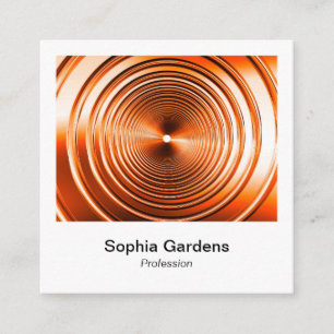 Instant Photo Style - Long Spring Orange Square Business Card