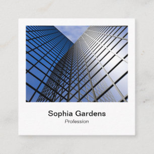 Instant Photo Style - Tall Building Square Business Card