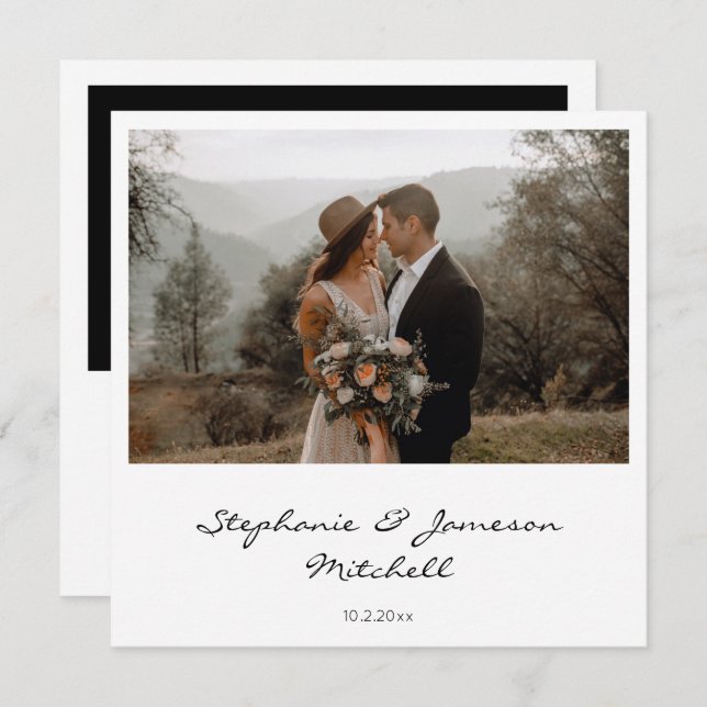 Instant Photo & Typography Invitation (Front/Back)