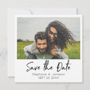 Instant Photo & Typography Save the Date -Print Vs Invitation