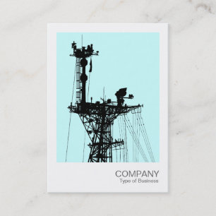 Instant Photo - Warship Radio Mast - Pale Blue Business Card