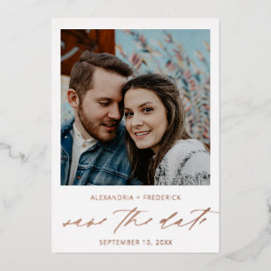 Instant Photo White Chic Save the Date Full