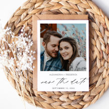 Instant Photo White Chic Save the Date