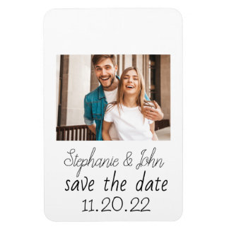 Instant photo with handwritten notes Save the Date Magnet