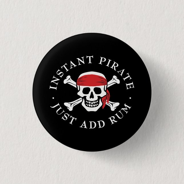 Instant Pirate 3 Cm Round Badge (Front)