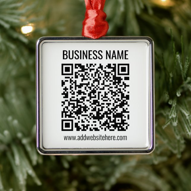 Instant QR Code (enter your website URL to change) Metal Tree Decoration (Tree)