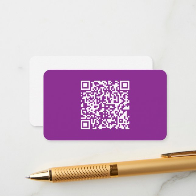 Instant QR code with Your Website URL | Purple Enclosure Card (Front/Back In Situ)