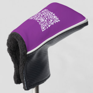 Instant QR code with Your Website URL   Purple Golf Head Cover