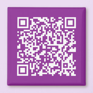 Instant QR code with Your Website URL Purple Magnet