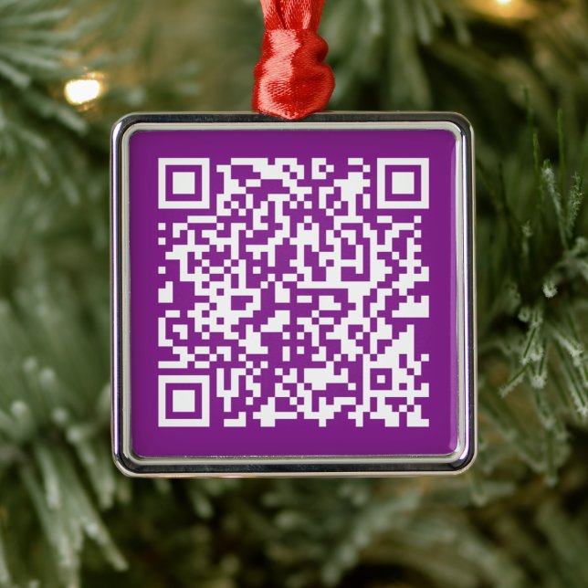 Instant QR code with Your Website URL | Purple Metal Tree Decoration (Tree)