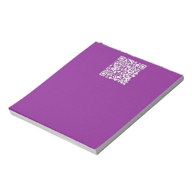 Instant QR code with Your Website URL | Purple Notepad (Rotated)
