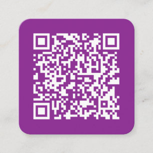Instant QR code with Your Website URL   Purple Square Business Card