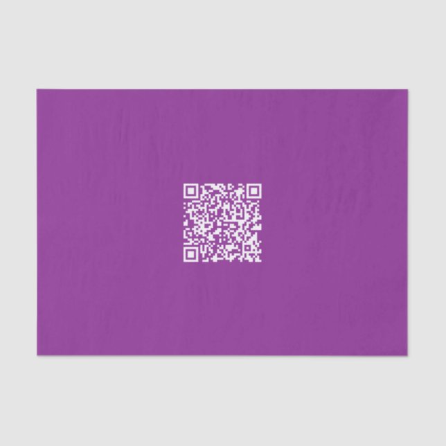 Instant QR code with Your Website URL | Purple Tissue Paper (Front)