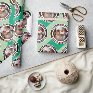 Instant Santa! Just add your face.  Wrapping Paper