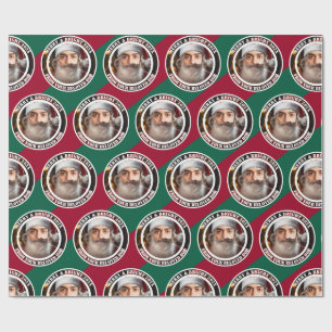 Instant Santa! Just add your face.  Wrapping Paper