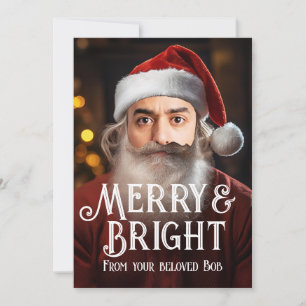 Instant Santa! Just add your funny face. Holiday Card