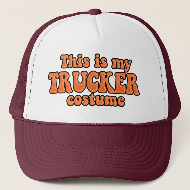 Instant Trucker Halloween Costume Hat (Front)