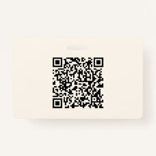 Instantly Create a QR Code Editable Off White ID Badge
