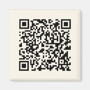 Instantly Create a QR Code   Editable Off White Magnet