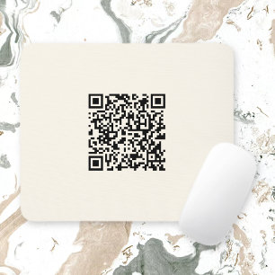 Instantly Create a QR Code   Editable Off White Mouse Pad