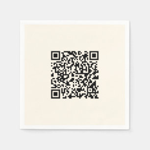 Instantly Create a QR Code Editable Off White Napkin