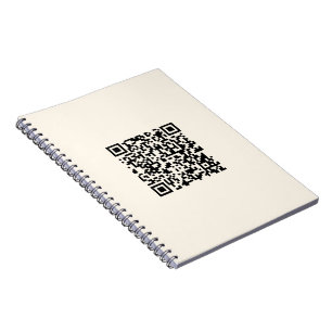 Instantly Create a QR Code   Editable Off White Notebook